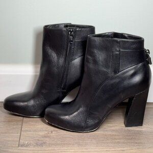Black Michael Kors Heeled Boots Size 6